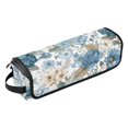 thumbnail image 2 of Hair Tool Organizer Bag with Heat Resistant Mat Removable Travel Storage Case for Hot Air Brushes Curling Irons Blue Floral Seamless Pattern, 2 of 8