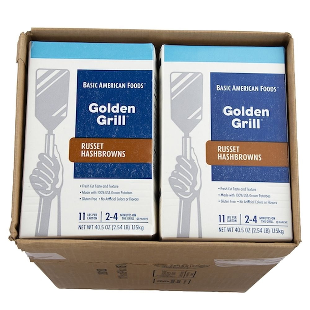 Basic American Foods Golden Grill Russet Hashbrowns, 40.5 Ounce -- 6 per Case.