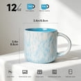 thumbnail image 2 of ALOFMO 12oz Handmade Speckled Ceramic Coffee Mugs Set of 6, Multicolor Splash Glaze Tea Cups, Microwave & Dishwasher Safe, Lead‑Free for Home & Gift, 2 of 7