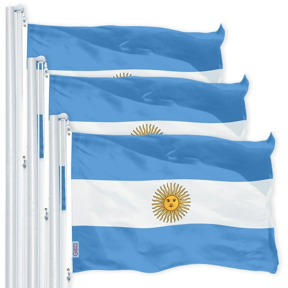 Argentina Argentinian Flag 3x5FT 3-Pack 150D Printed Polyester By G128