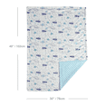 thumbnail image 6 of CREVENT Soft Cozy Boys Blue Space Minky Baby Receiving Blanket, 6 of 6
