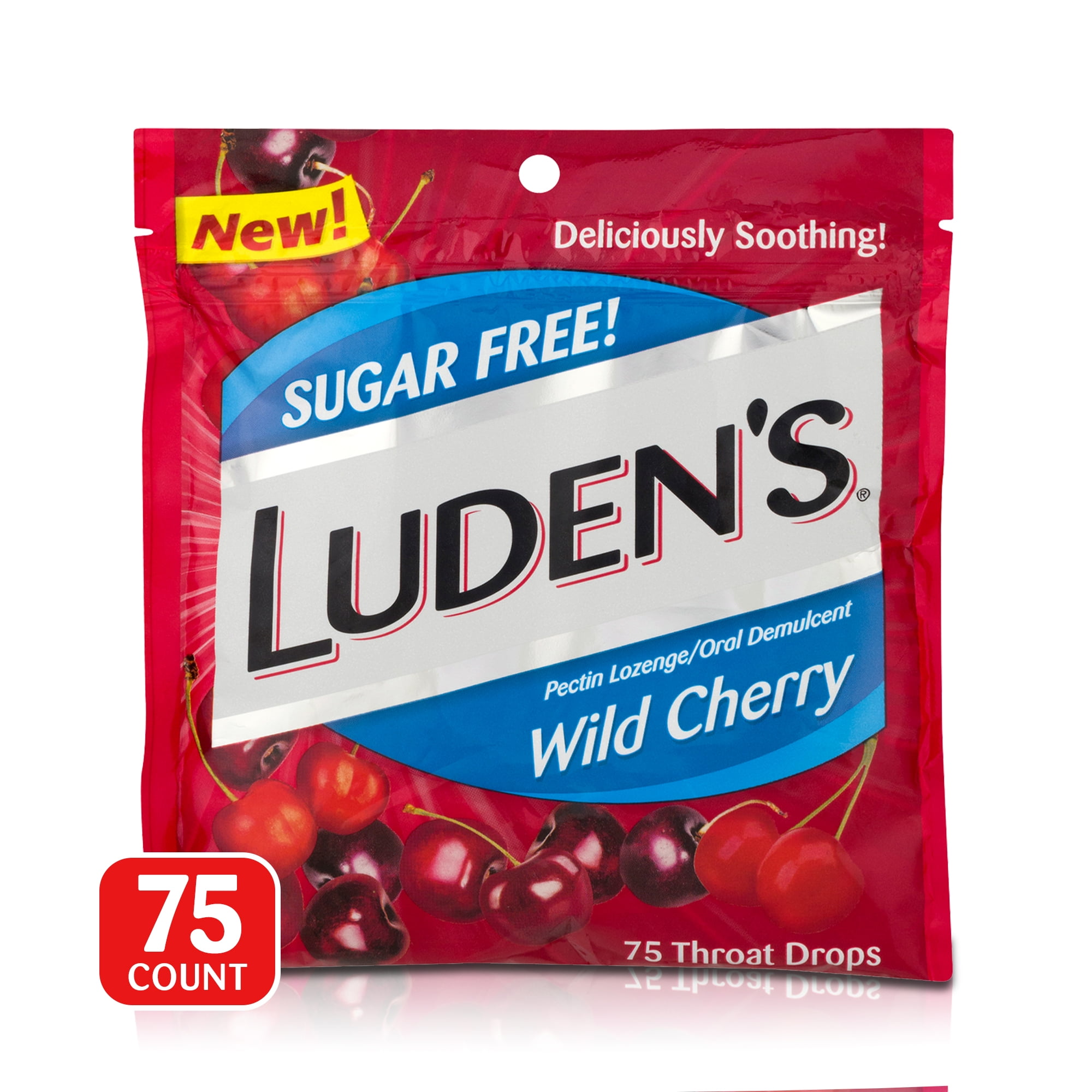 Luden's Deliciously Soothing Throat Drops, SugarFree Wild Cherry