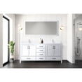 thumbnail image 6 of White Double Bath Vanity 72x22 In. - Cultured Marble Countertop, Solid Wood, Soft Close, Two Cabinets And Six Drawers For Storage, To Scratches Stains, Pre-drilled Faucet 72" W X 22" D With Top Wood, 6 of 7