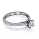 thumbnail image 4 of JeenMata Anillo de Compromiso de Moissanita de Fuego de Corte Redondo de 1,75 Quilates - Anillo de Compromiso Clásico - Anillo de Racimo - Oro Negro de 18 K sobre Plata, 4 of 6