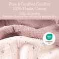 thumbnail image 6 of Little Grape Land Baby Sleep Sack 0-6 Months, 100% Cotton Muslin Wearable Blanket (Fog/Brick, Small), 6 of 10