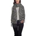 thumbnail image 2 of Pashmina Scarf Silver Flake Glitter Soft Lightweight Wrap & Shawl for Dresses, Weddings, Travel, All Seasons, 2 of 7