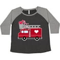 thumbnail image 3 of Inktastic Valentine's Day Red Firetruck with Pink Hearts Women's Plus Size T-Shirt, 3 of 5