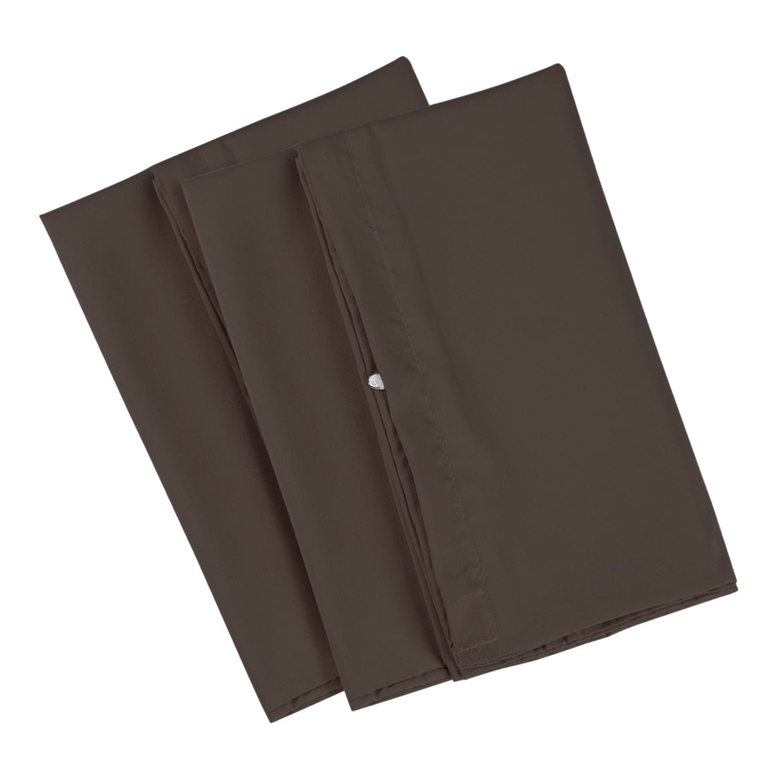 Unique Bargains 2-Piece 1800D Microfiber Solid Pillowcases Brown Queen