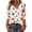 Pink, variant on Hsovts Women Plus Size Christmas 3/4 Sleeve V‑Neck Top Watercolor Tree Print Soft Knit T‑shirt Casual Shirt Slim Silhouette Red 2xL