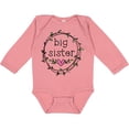 thumbnail image 3 of Inktastic Big Sister Leaves, Circle, Heart Girls Long Sleeve Baby Bodysuit, 3 of 5
