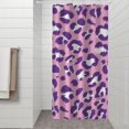 thumbnail image 2 of Pink and Purple Of Leopard Print Shower Curtain 36"x72" ,Bathroom Decorative Shower Curtains Set with 12 Hooks,Modern Waterproof Washable Shower Curtain, 2 of 6