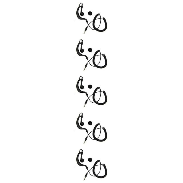 Maytalsory Listen Only Earpieces Audio Cable Interphone Equipment 3.5mm Earphone 5Set