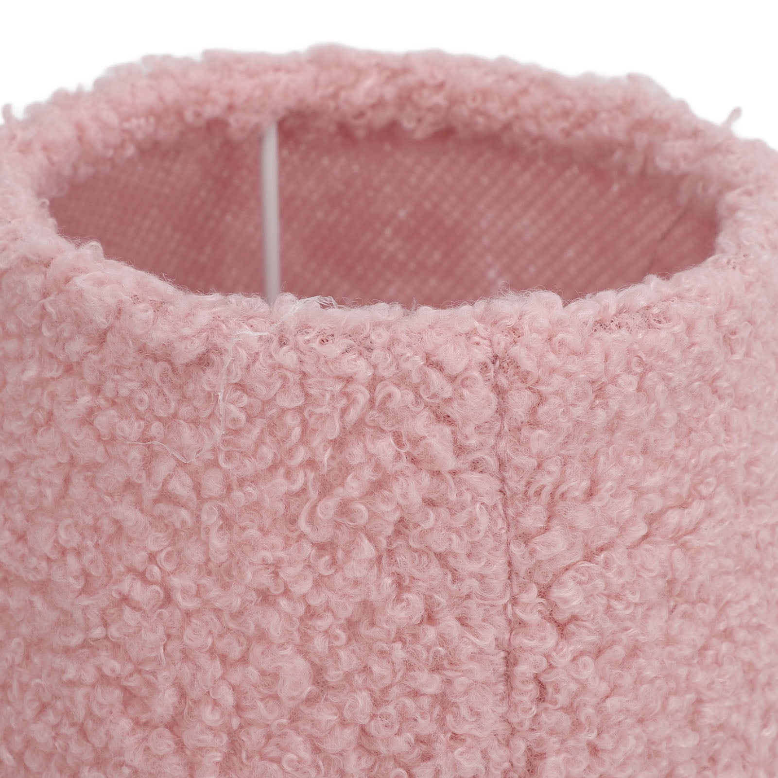 YAHHU Plush Cloth Lamp Shade Replacement Decorative Soft Comfortable Cone Round Lamp Shade for E27 E14 Table Lamp, Pink (6.7 inches / 17 cm)