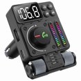 thumbnail image 1 of compatible MT01 Car FM Transmitter MP3 Music Player Bluetooth Adapter Type-C + USB Car Charger_Perfect Gift, 1 of 4