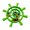 A004- Green, variant on Rotating Bird Toys with Metal Center and Colorful Marbles,Relaxation Toys for Parakeet Cage Accessories,Boredom Buster Bird Plaything for Avian Enrichment,1 Pack
