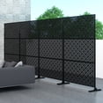 thumbnail image 5 of POSHIONS Privacy Screen Freestanding Room Divider Outdoor Privacy Metal Fence Panel Series Black 6.3 ft. H X 4 ft. W, 5 of 6