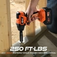 thumbnail image 4 of Cordless Impact Wrench 1/2 Inch, [Brushless] [REAL 400N.m] [2350 RPM], Impact Gun with 2×4.0Ah Battery [21V ], Power Electric Wrench for Car Tire/House/Mower, [6 Sockets] [Storage Box], 4 of 8