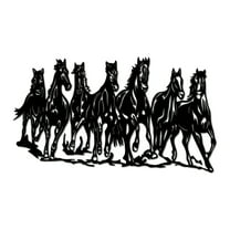 Horse Metal Wall Art Seven Horses Horse Home Sign Entrance Decoration Farmhouse Wall Decoration Animal Metal Decoration Wild Animal Horse Lover Gift Metal Horse Head Gift