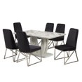 thumbnail image 2 of 7-Piece Dining Set, White/Black, 2 of 2