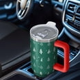 thumbnail image 6 of Green Christmas Tree and Snow Pattern Tumbler with Handle and Lid,40oz Double Wall Vacuum Insulated Tumbler,Cups Gift for Women and Men, 6 of 7