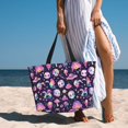 thumbnail image 5 of Rocae Skull mushroom space for Large Women's Waterproof Beach Bag Tote with 7 Pockets Pool Bag for Travel Gym Vacation, 5 of 6