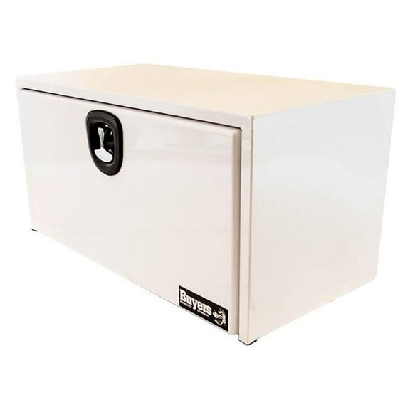 Buyers Products 1732405, 18x18x36" White Steel Underbody Truck Box w/ 3-Point Latch