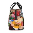 thumbnail image 4 of Lsque Sml Jeffy Print Insulated Lunch Bag with Thick Aluminum Foil Lunch Tote Bag with Front Pocket for Men and Women, Ideal for Work, School, Picnics, and Travel, 4 of 8