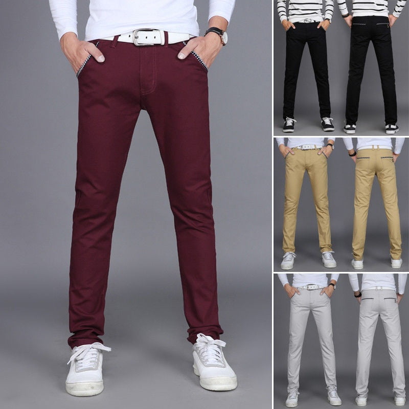 Mens Designer Kushiro City Straight Leg Trouser Stretch Slim fit Twill Pants