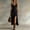 Black, variant on Women's Sleeveless Button Front Midi Dress with Side Slit