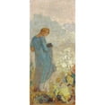 thumbnail image 2 of Odilon Redon 8x14 Black Ornate Wood Framed Double Matted Museum Art Print Titled: Pandora (1910-1912), 2 of 5