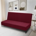 thumbnail image 3 of JIATER Futon Slipcovers Stretch Armless Futon Bed Covers Machine Washable Furniture Protector,Wine Red, 3 of 8