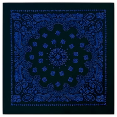 Rothco Black with Blue Print Trainmen Bandana 4044