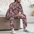 thumbnail image 5 of Wukai Skull rock music record Men's Long-Sleeve Pajama Set - Comfortable Sleepwear with Button-Down Shirt and Pants-Medium, 5 of 6