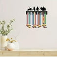 thumbnail image 6 of Polo Medal Hanger Display Medal Holder Rack Sports Metal Hanging Iron Horse Wall Mount Frame Decor Equestrian Medal Hangers Hooks for Student Teacher's Day Opening Season 15.7 x 6Inch, 6 of 7