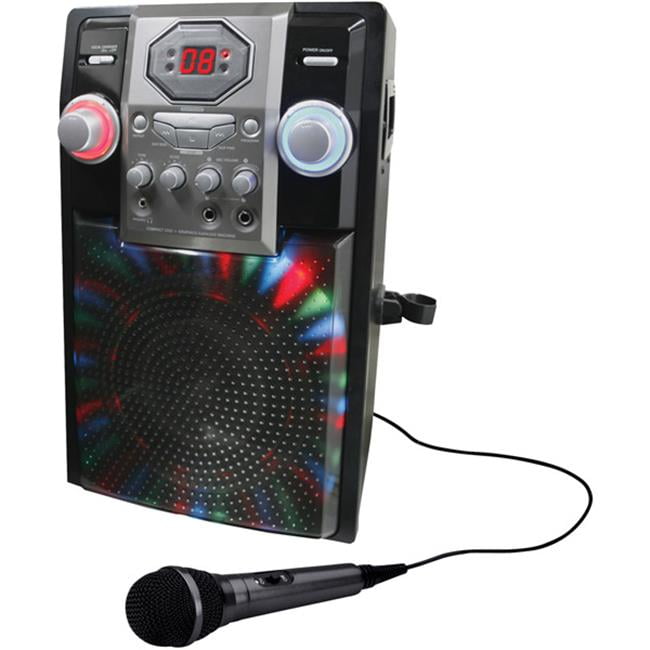 gpx j182b karaoke party machine with multicolor led light effects