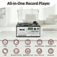 thumbnail image 4 of RetroAudio Record Player 10 in 1 3 Speed Bluetooth in/Out Turntable CD Cassette Player AM/FM Radio USB/SD Recorder Aux-in RCA Line-Out,Black, 4 of 14
