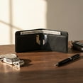 thumbnail image 5 of Vaultskin Manhattan Slim RFID-Blocking Leather Bifold Wallet, Black, 5 of 7