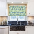 thumbnail image 6 of Linen Kitchen Curtains Blueberry Zigzag Tier Curtains Tier Kitchen Living Room Bedroom Balcony 2 Panels 27x24 Inch, 6 of 9