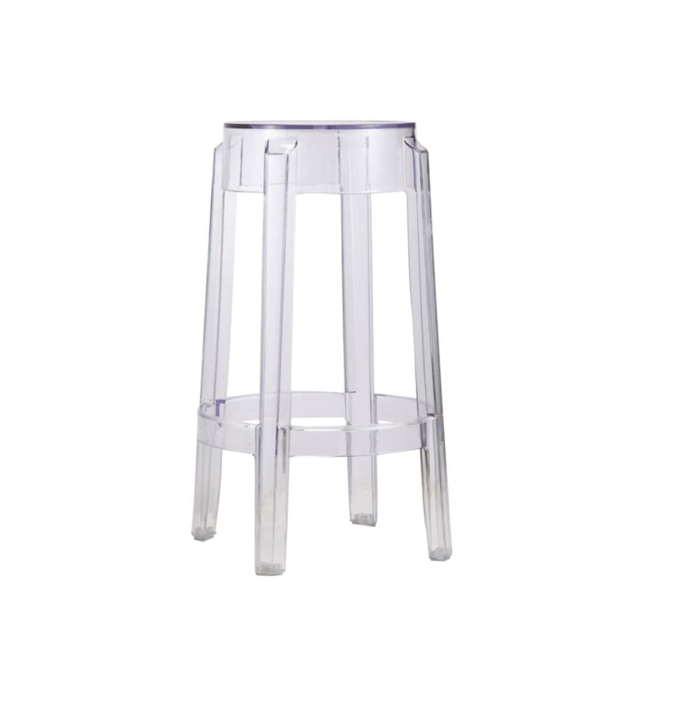 Heavenly Collection Tabouret de Comptoir en Plastique Transparent pour Cuisine et Bar