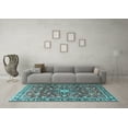thumbnail image 3 of Ahgly Company Indoor Rectangle Persian Light Blue Traditional Area Rugs, 5' x 8', 3 of 4