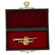thumbnail image 1 of Flauta en miniatura Color exquisito elegante fuerte duradero Metal alta simulación Mini modelo de flauta para gabinete de estante de mesa, 1 of 5