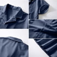 thumbnail image 4 of MaFYtyTPR Short Sleeved Shirts for Men Casual Solid Color Button V-Neck Breathable Blouse Men's Summer T-shirts A-Navy L, 4 of 6
