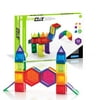 PowerClix Solids Magnetic Building Blocks Set, 94 Piece Magnetic Tiles, STEM Educational Construction Toy