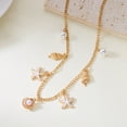 thumbnail image 4 of Faty-T Necklace for Women Paperclip Chain Necklace Ocean Starfish,Seashell Boho Bow Charms Necklaces, 4 of 7