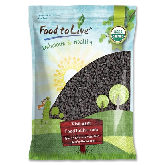 Organic Black Mulberries, 3 Pounds - Non-GMO, Raw, Vegan - by Food to Live
