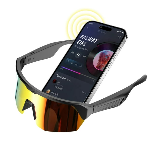 Gafas deportivas inteligentes GenXenon Bluetooth con lentes polarizadas