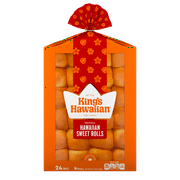 King's Hawaiian Original Hawaiian Sweet Dinner Rolls 24 Count, 24 oz, Shelf-Stable
