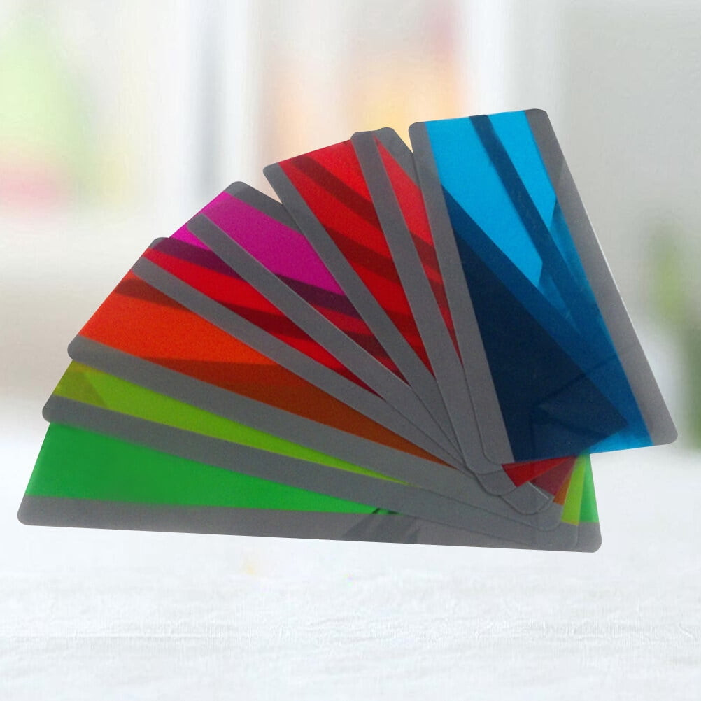 TAILTOSS 12 Pcs Assorted Color Creative PVC Bookmarks Waterproof Decorative Bookmarks for DIY Projects