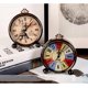 thumbnail image 2 of Reloj Alarma, Reloj de escritorio de metal marrón de 6.7 pulgadas Reloj retro vintage europeo Sonido sin tictac Silencioso Alimentado por batería Vidrio de alta definición Fácil de leer Feliz Sencillez, 2 of 5