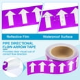 thumbnail image 4 of Uxcell Directional Pipe Flow Arrow Adhesive Tape 2"x65' Pipe Identification Marking Labels White/Purple, 4 of 6